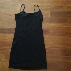 Black, spaghetti strap dress